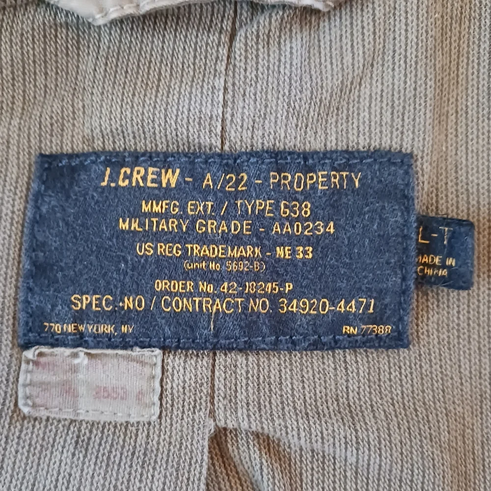 J. Crew A22 Military Jacket. Size Large Tall (Beige/Light Brown)